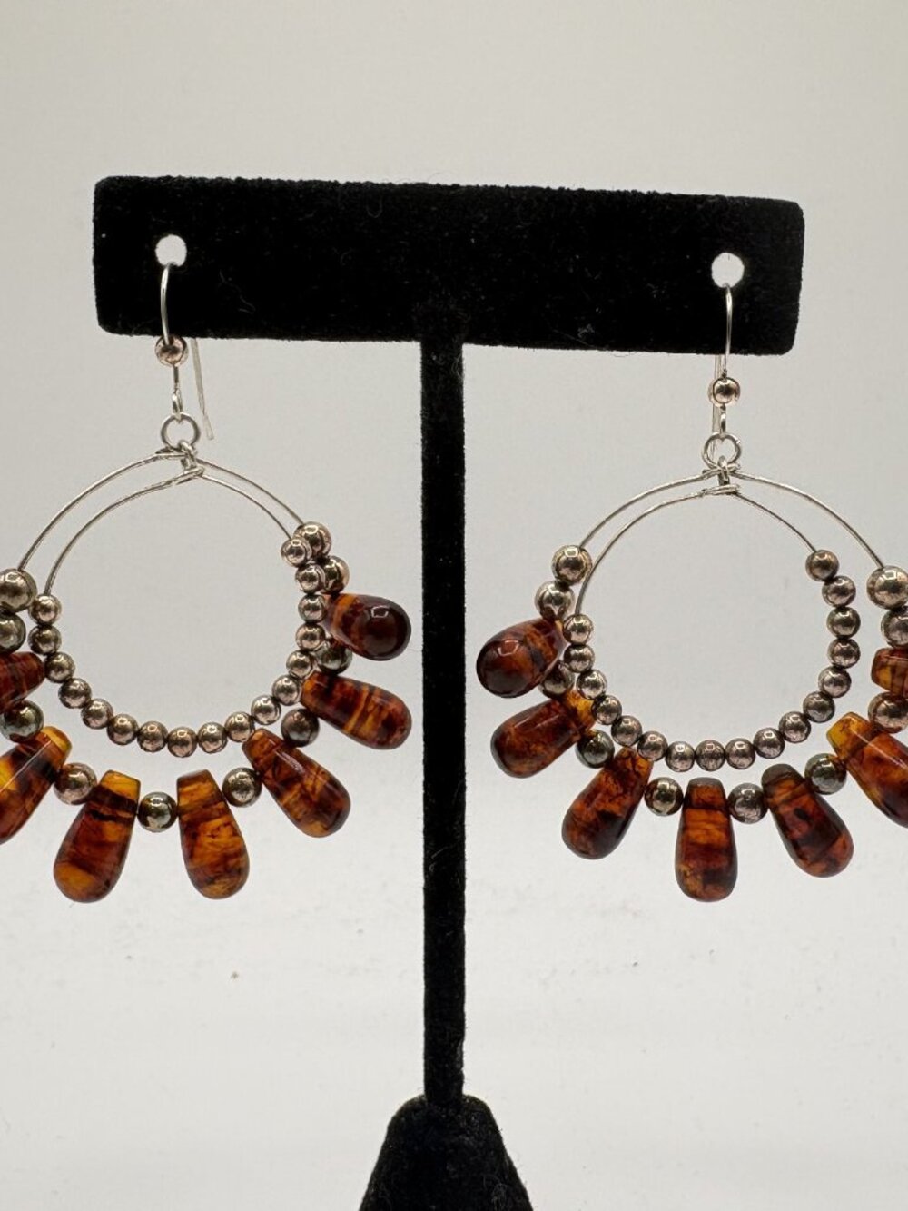 Jay King DTR Baltic Amber 925 Sterling Silver Southwestern Style Earrings